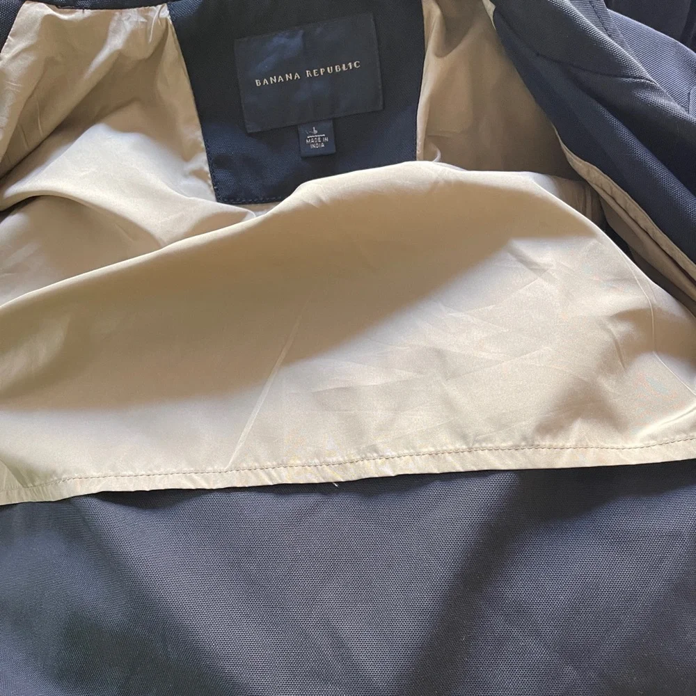 Banana Republic Black‎ Lightweight Peacoat Jacket L